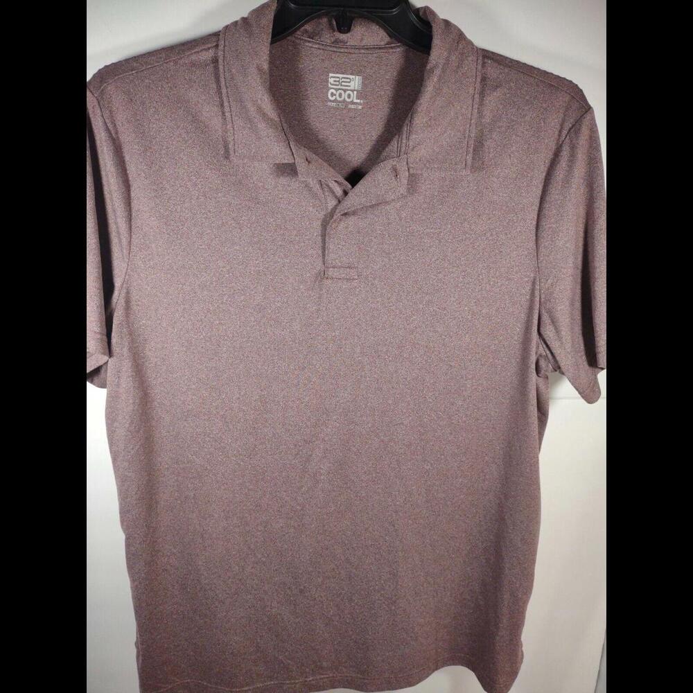 32 Degrees Cool Men's Polo Shirt Size XL Collared Short Sleeve Shiraz Color